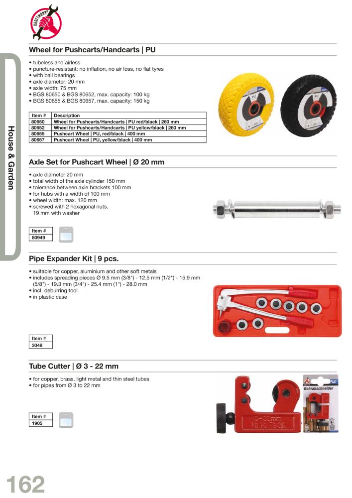 KRAFTMANN by BGS technic Catalog Hand tools NO.: 654 - Page 165