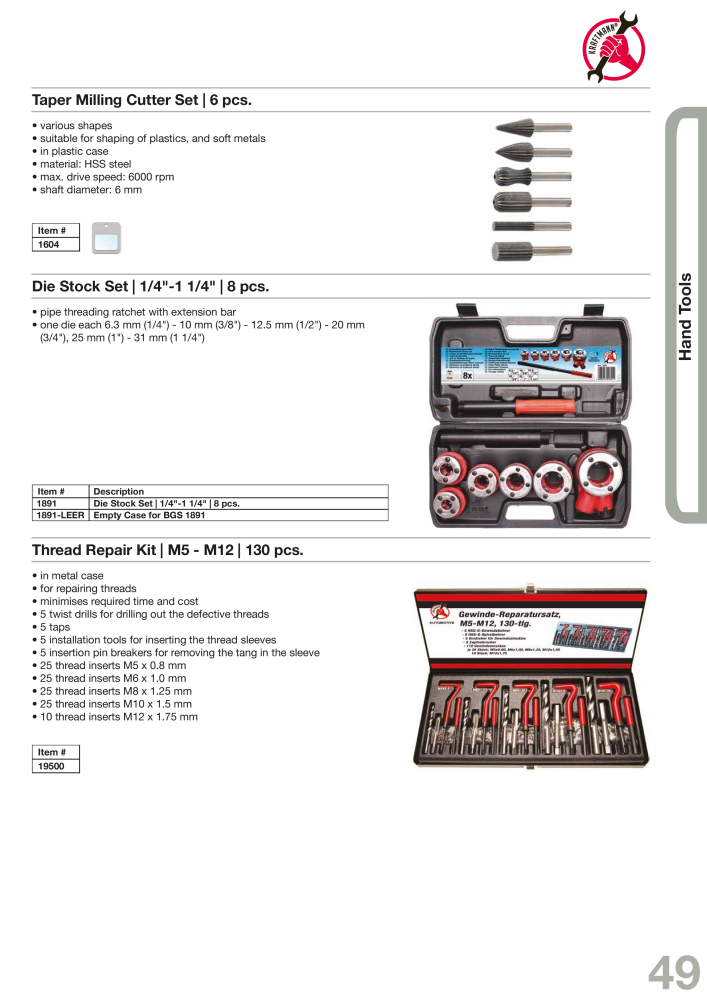 KRAFTMANN by BGS technic Catalog Hand tools NO.: 654 - Page 52