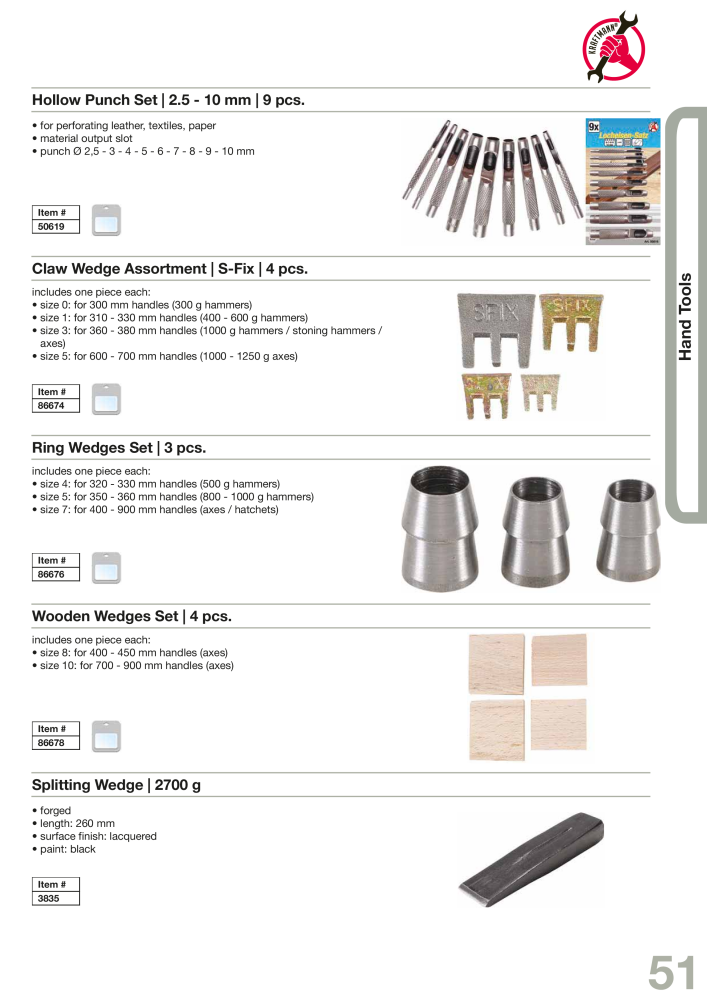 KRAFTMANN by BGS technic Catalog Hand tools Č. 654 - Strana 54