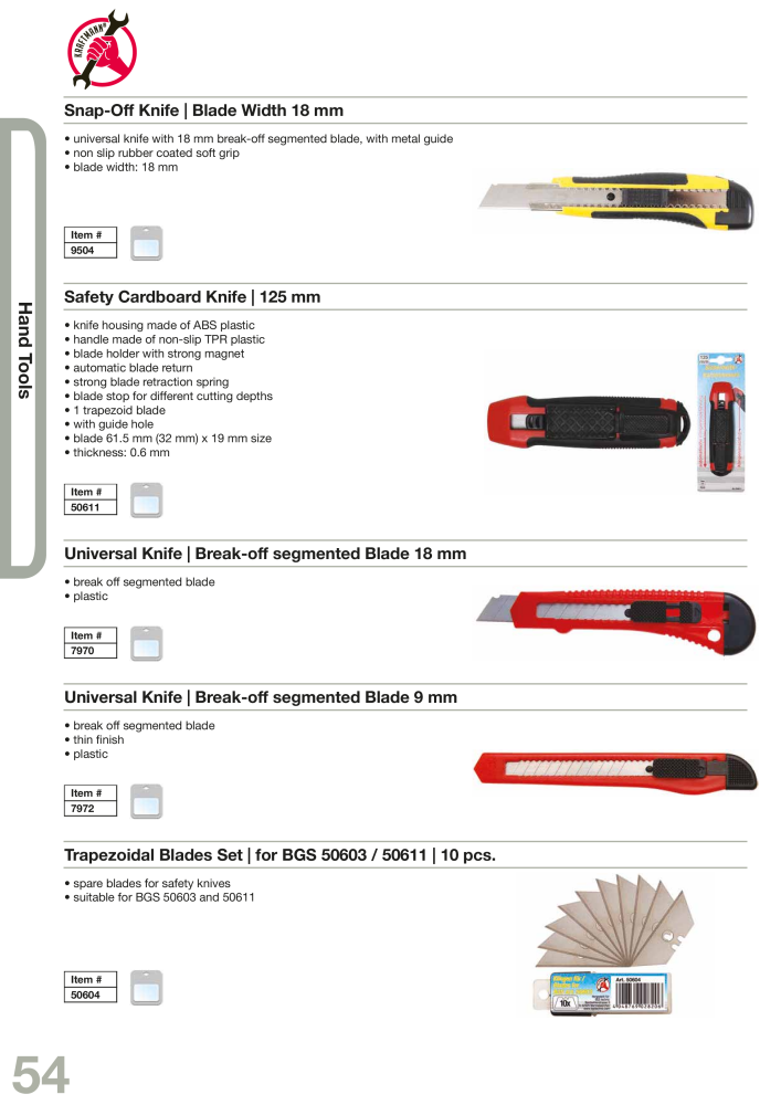 KRAFTMANN by BGS technic Catalog Hand tools Nº: 654 - Página 57