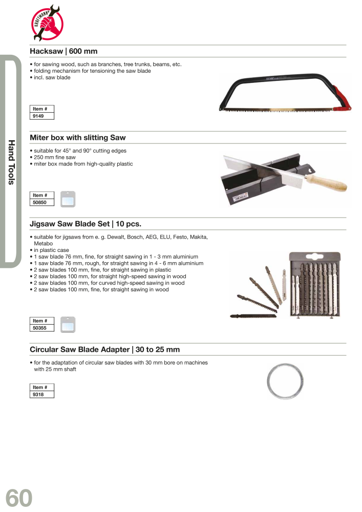 KRAFTMANN by BGS technic Catalog Hand tools Nb. : 654 - Page 63