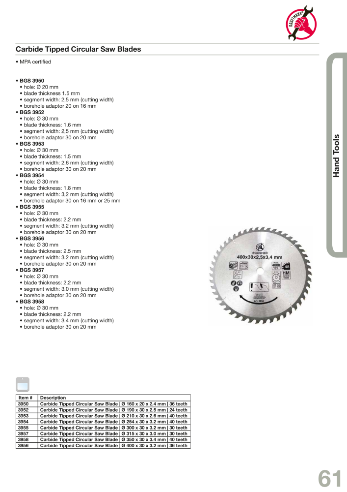 KRAFTMANN by BGS technic Catalog Hand tools NR.: 654 - Strona 64