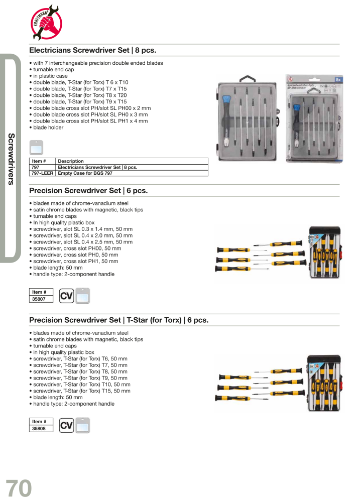 KRAFTMANN by BGS technic Catalog Hand tools NO.: 654 - Page 73