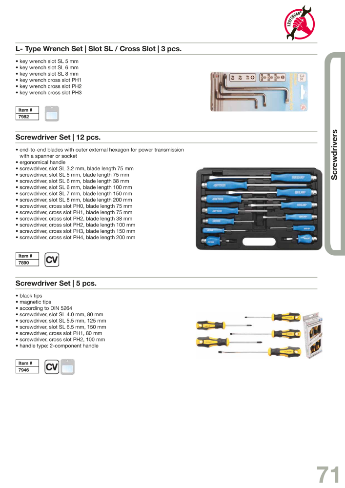 KRAFTMANN by BGS technic Catalog Hand tools NR.: 654 - Seite 74