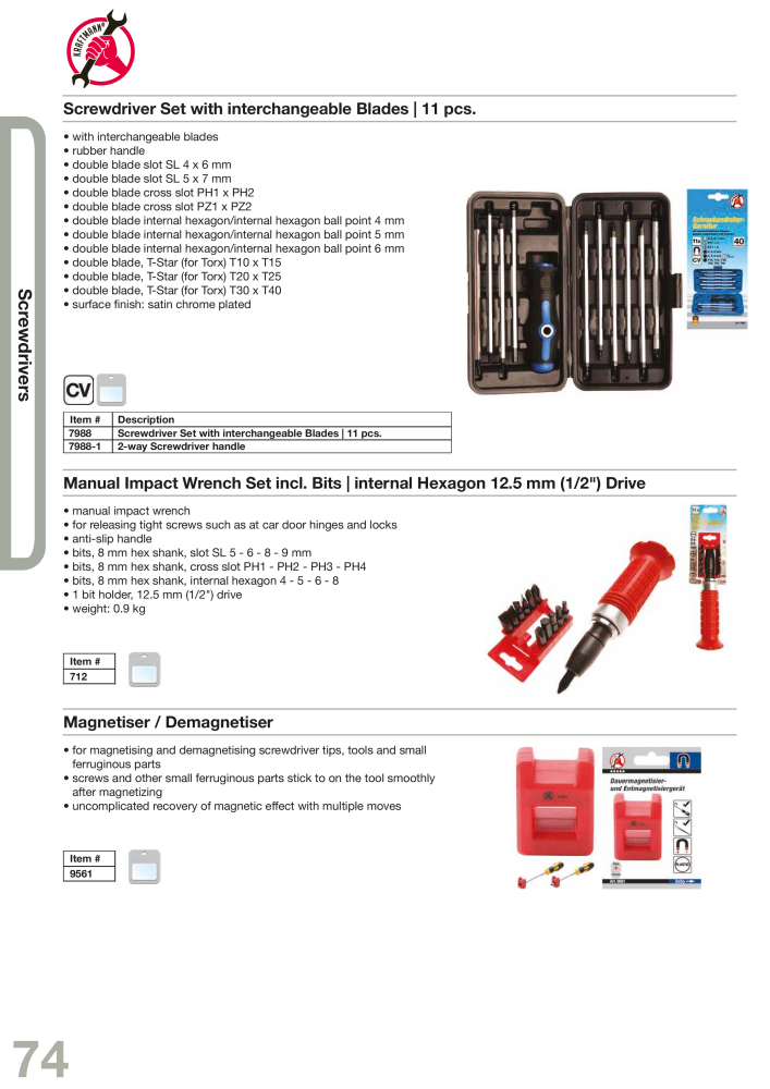 KRAFTMANN by BGS technic Catalog Hand tools Č. 654 - Strana 77