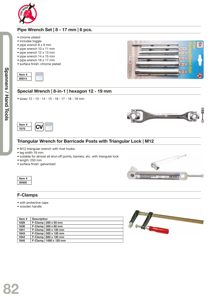 KRAFTMANN by BGS technic Catalog Hand tools NO.: 654 - Page 85