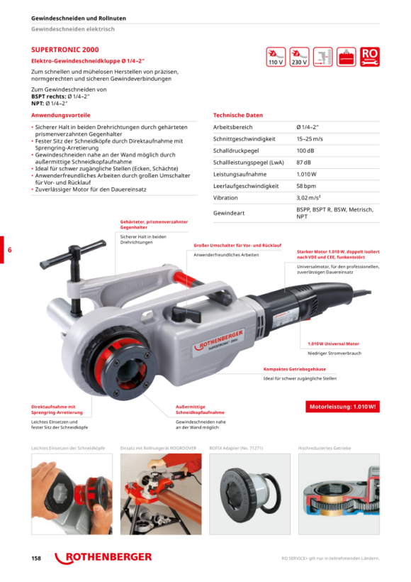 Rothenberger SUPERTRONIC 230V met toebehoren en ROCASE 1000002011