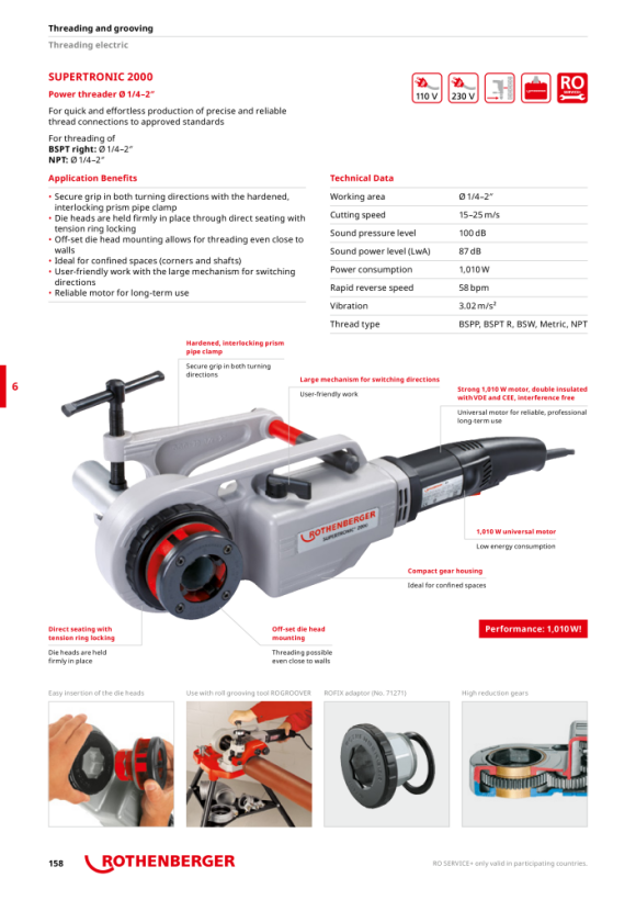 Rothenberger SUPERTRONIC 230V with accessories and ROCASE 1000002011