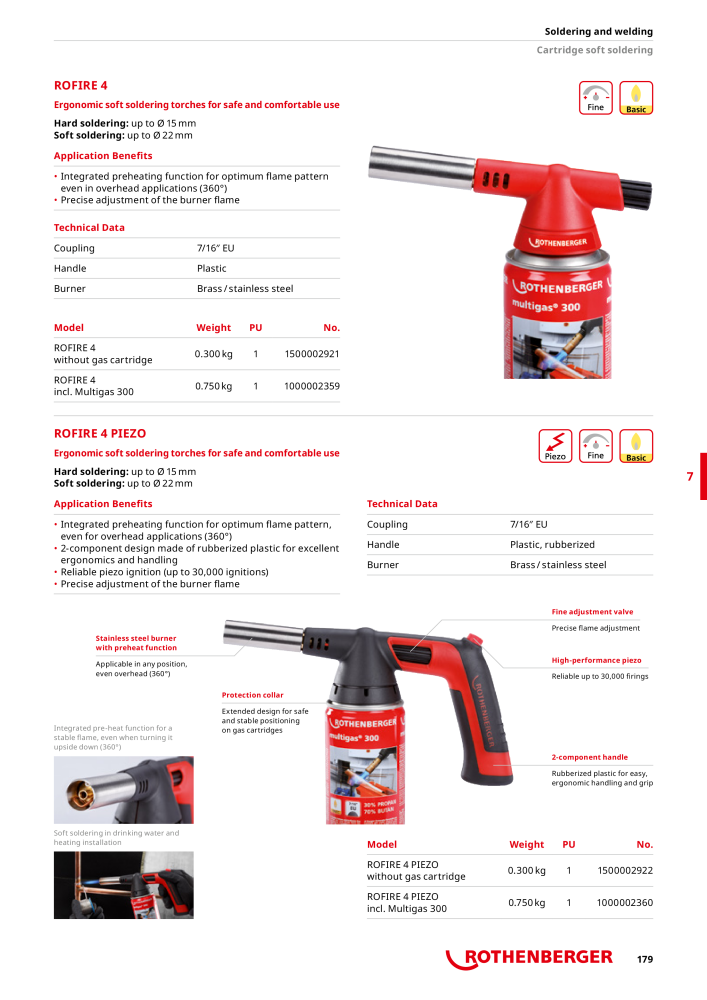 Rothenberger Maincatalog Nº: 711 - Página 179