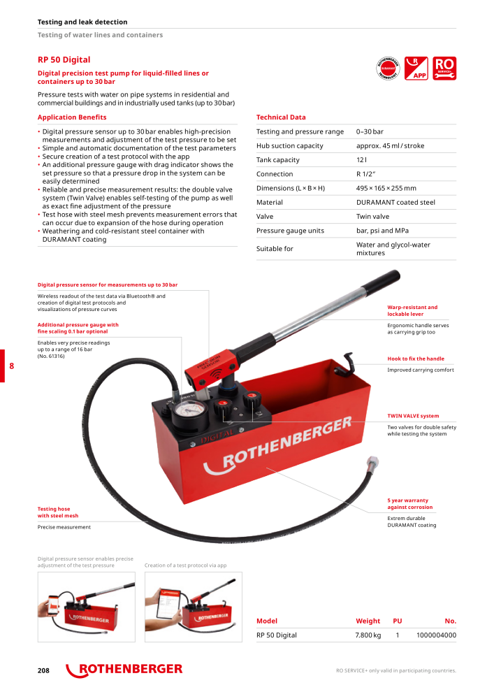 Rothenberger Maincatalog NO.: 711 - Page 208