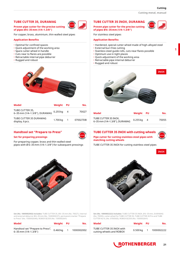 Rothenberger Maincatalog NR.: 711 - Seite 21