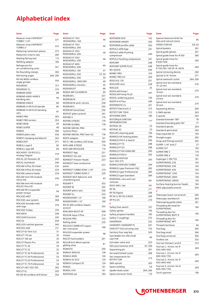 Rothenberger Maincatalog n.: 711 - Pagina 373