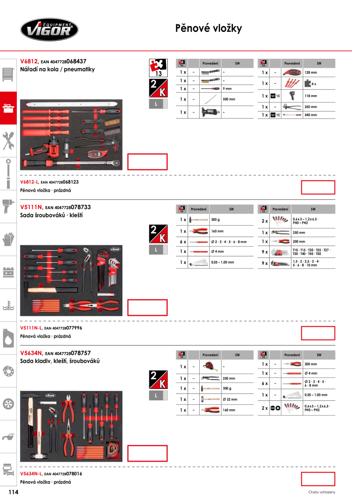 Hlavní katalog VIGOR Nb. : 717 - Page 116