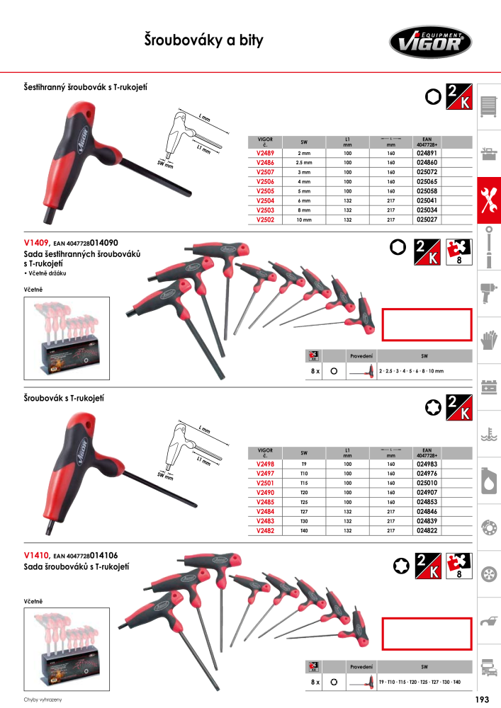 Hlavní katalog VIGOR NR.: 717 - Strona 195