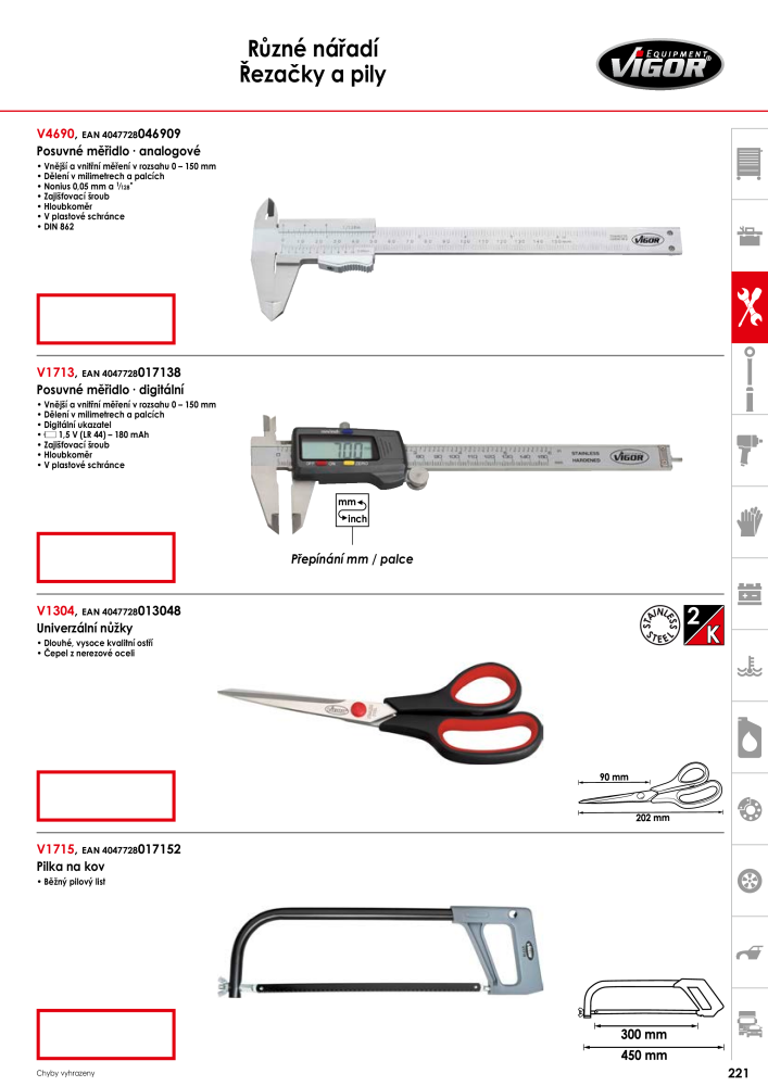 Hlavní katalog VIGOR NR.: 717 - Pagina 223