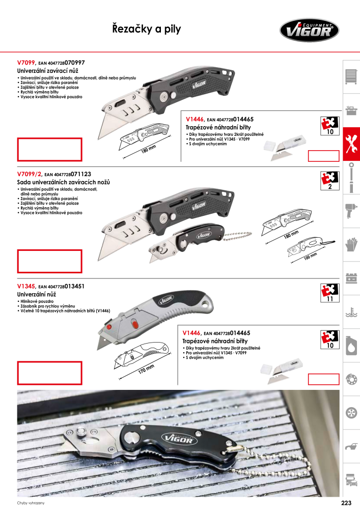 Hlavní katalog VIGOR Č. 717 - Strana 225