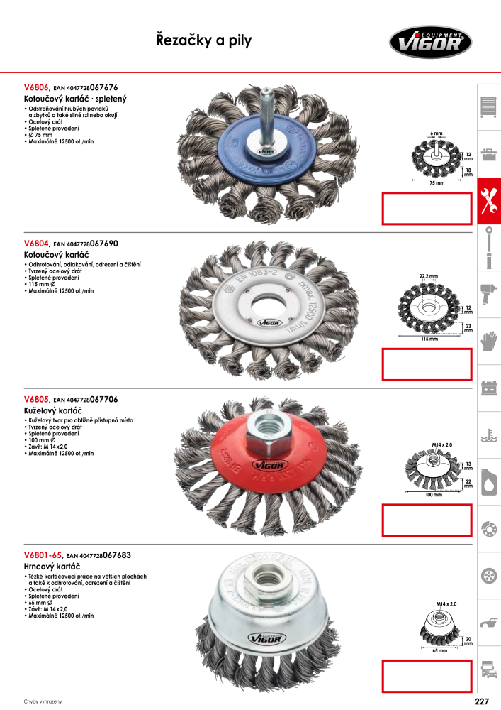 Hlavní katalog VIGOR Nº: 717 - Página 229