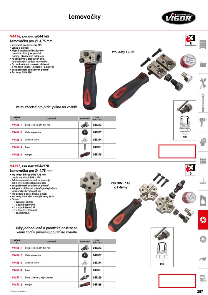 Hlavní katalog VIGOR Nb. : 717 - Page 289