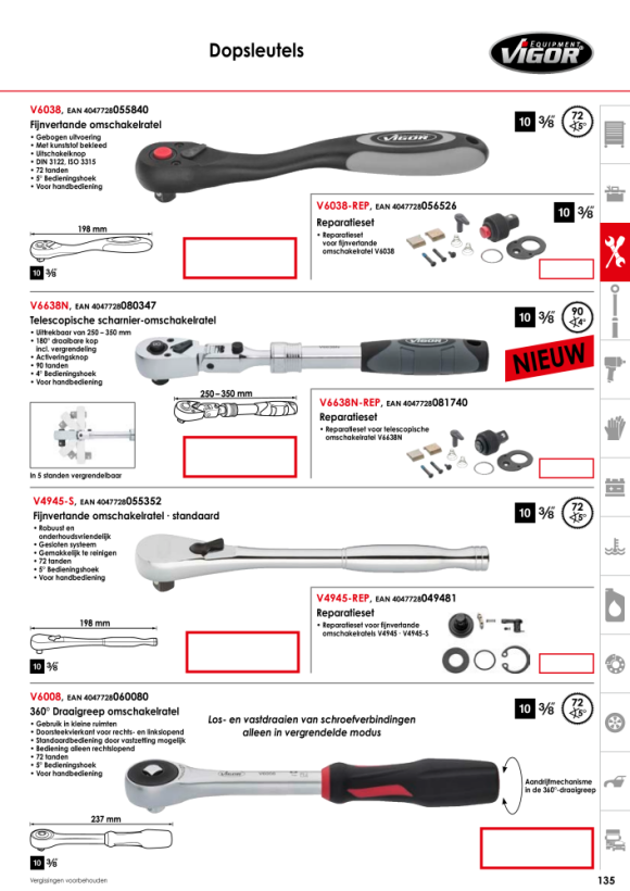 Vigor TORX® schroevendraaierbitset - aantal gereedschappen: 32 V6017