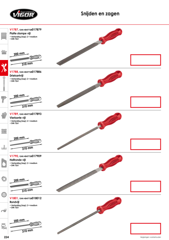 Vigor Vervangende messen V3451