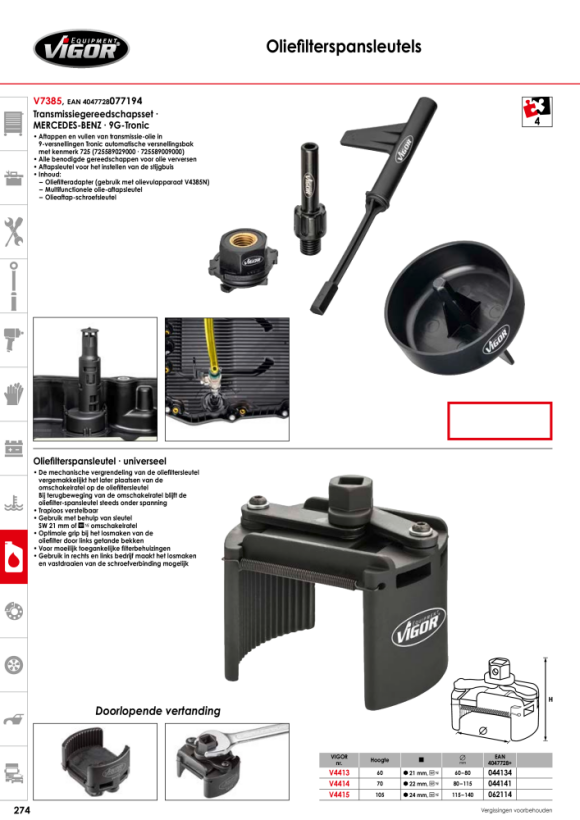 Vigor Vacuümpomp - aantal gereedschappen: 6 V4201