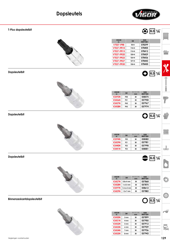 VIGOR hoofdcatalogus Nº: 721 - Página 131