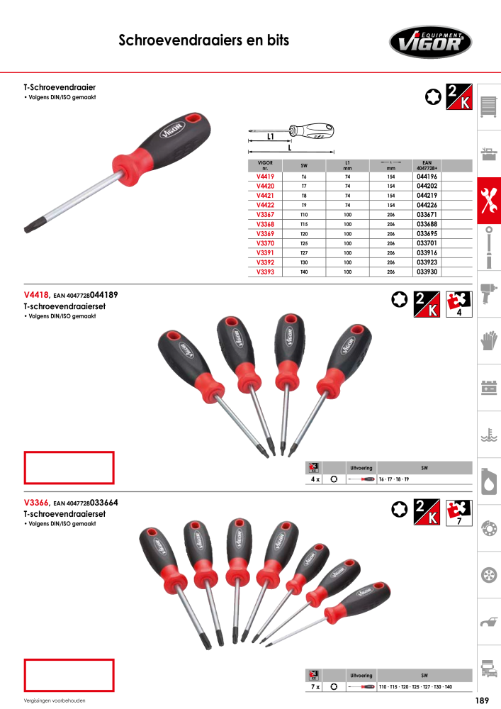 VIGOR hoofdcatalogus Nº: 721 - Página 191