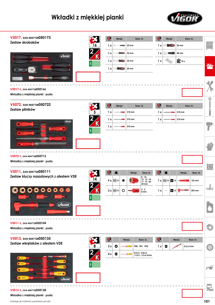 Katalog główny VIGOR Nº: 722 - Página 103