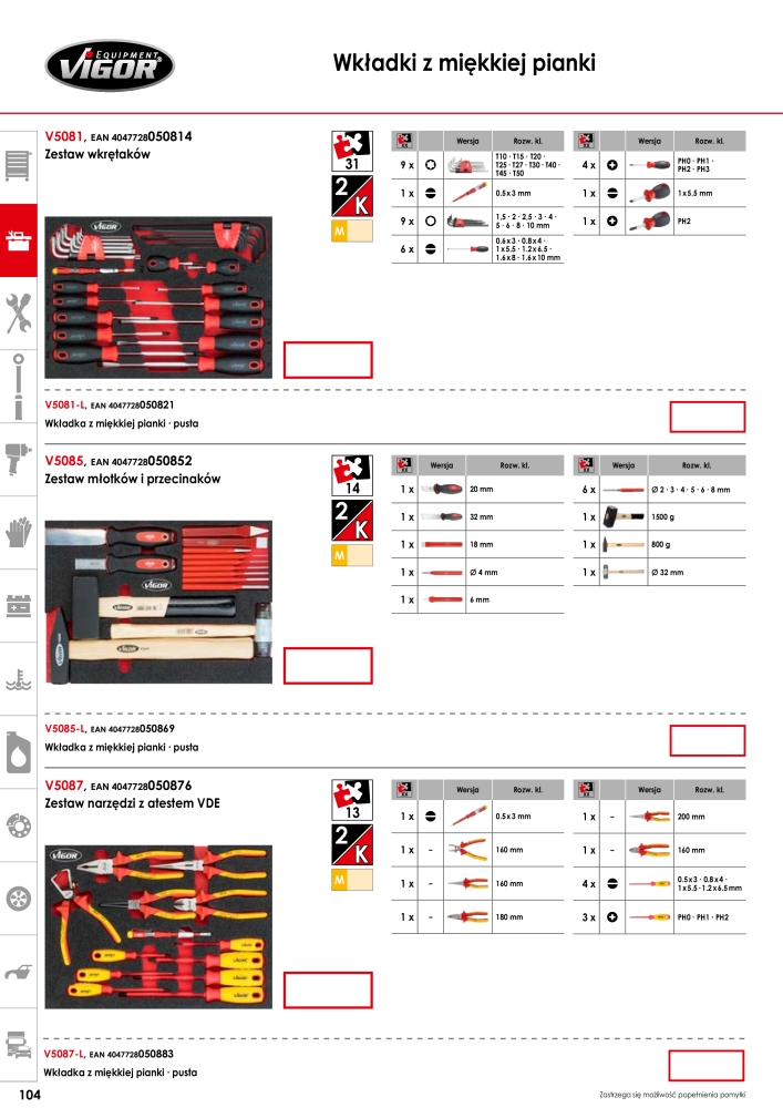 Katalog główny VIGOR Nº: 722 - Página 106