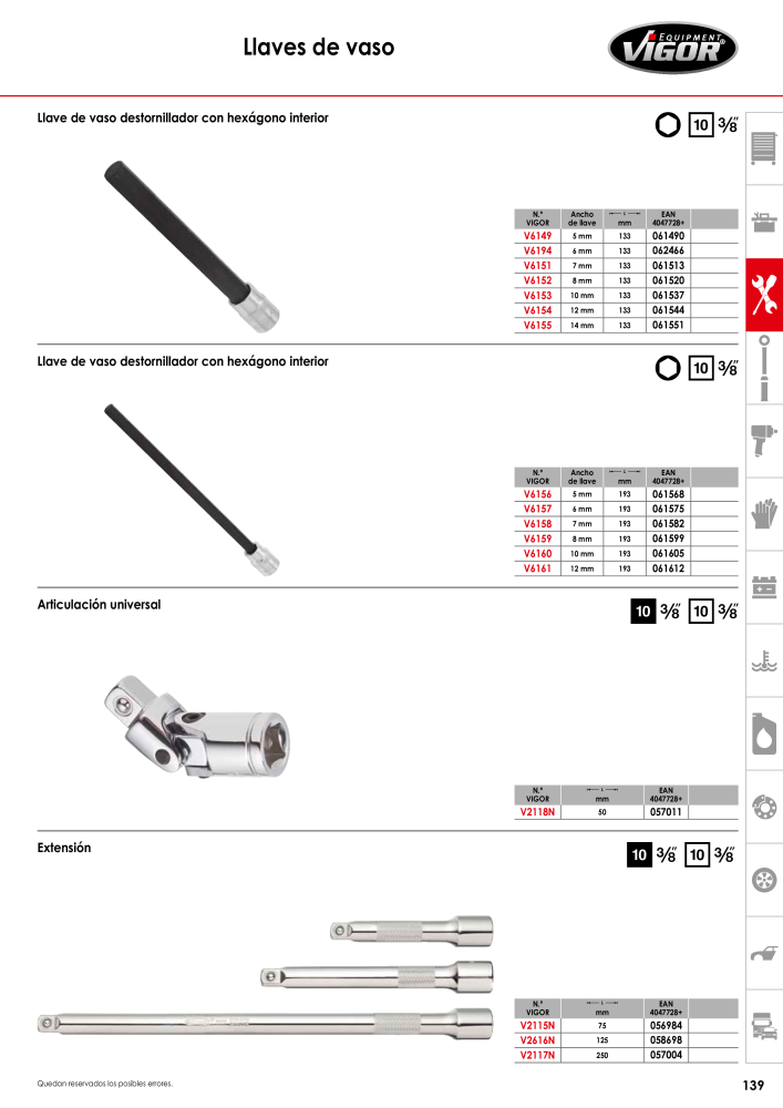 Catálogo principal de VIGOR Nº: 724 - Página 141