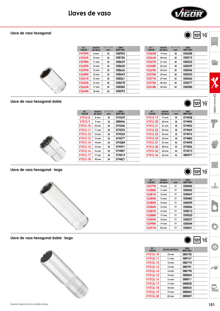 Catálogo principal de VIGOR Nº: 724 - Página 153