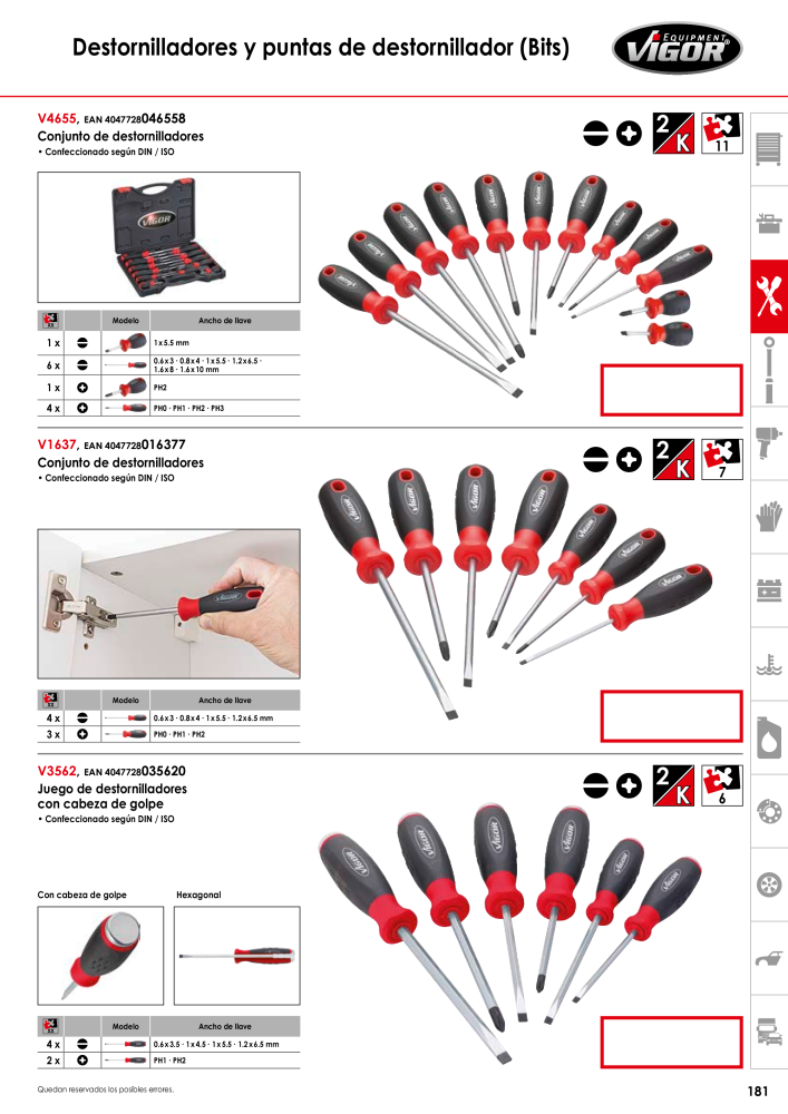Catálogo principal de VIGOR Nº: 724 - Página 183