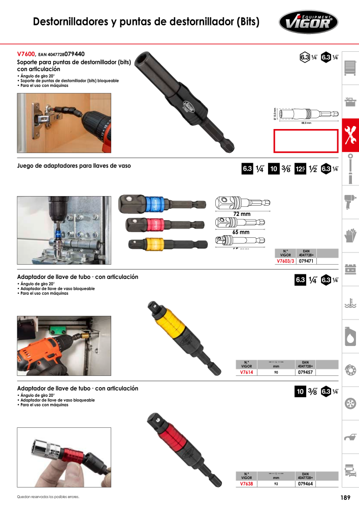 Catálogo principal de VIGOR Nº: 724 - Página 191