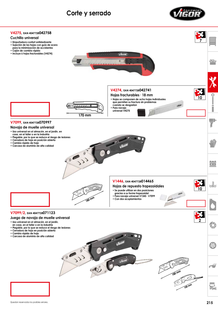 Catálogo principal de VIGOR NR.: 724 - Pagina 217