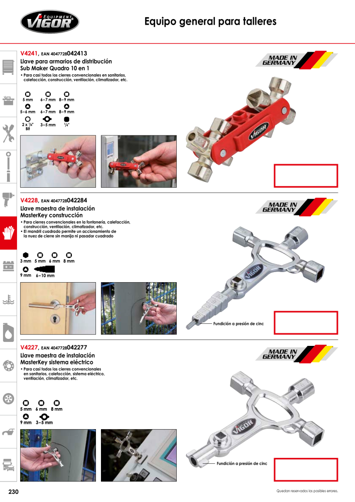 Catálogo principal de VIGOR Nº: 724 - Página 232