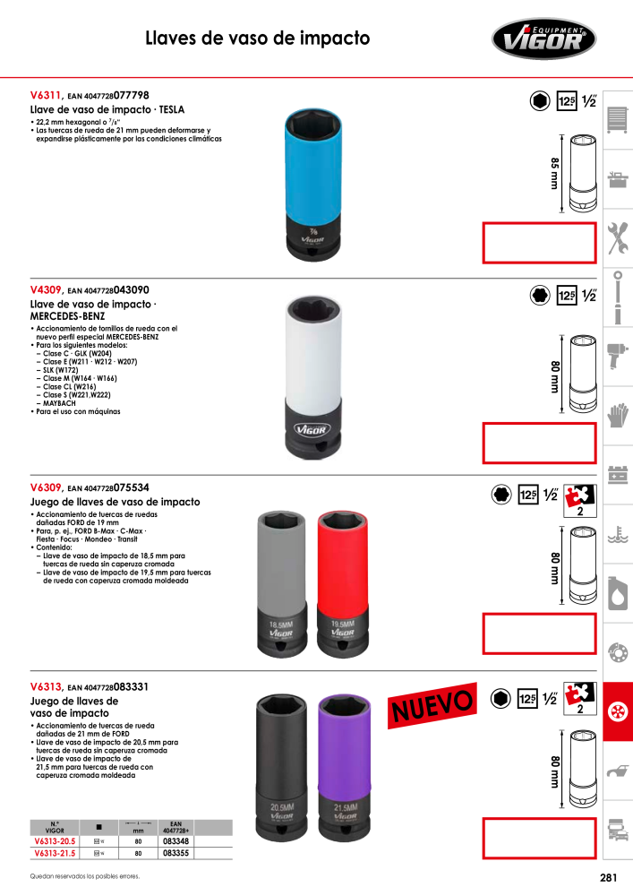 Catálogo principal de VIGOR Nº: 724 - Página 283