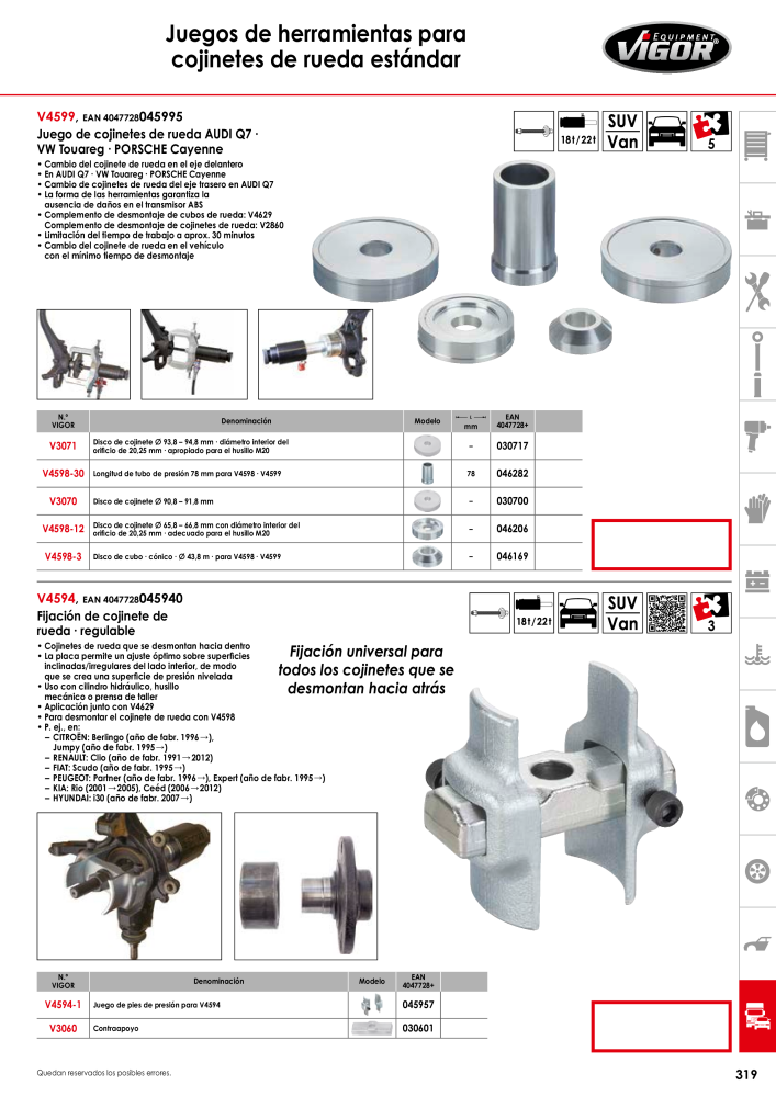 Catálogo principal de VIGOR Nº: 724 - Página 321
