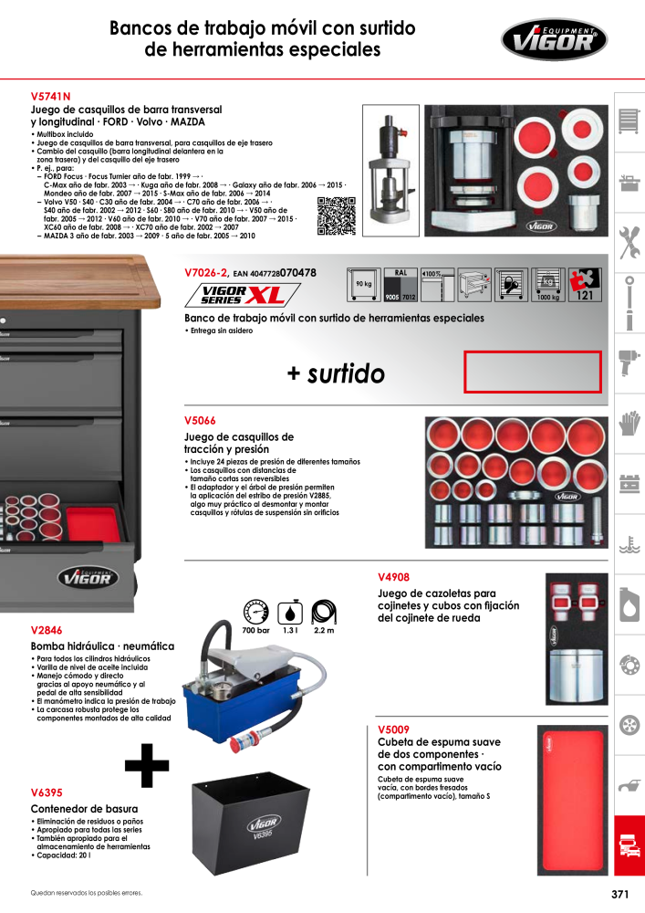 Catálogo principal de VIGOR Nº: 724 - Página 373