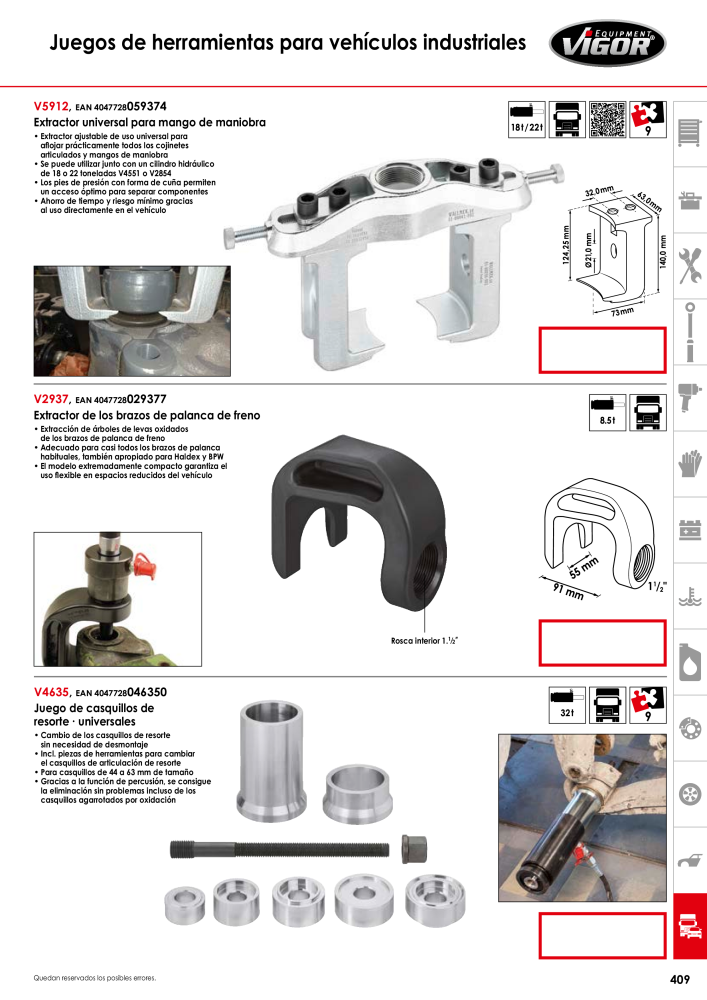 Catálogo principal de VIGOR Nº: 724 - Página 411