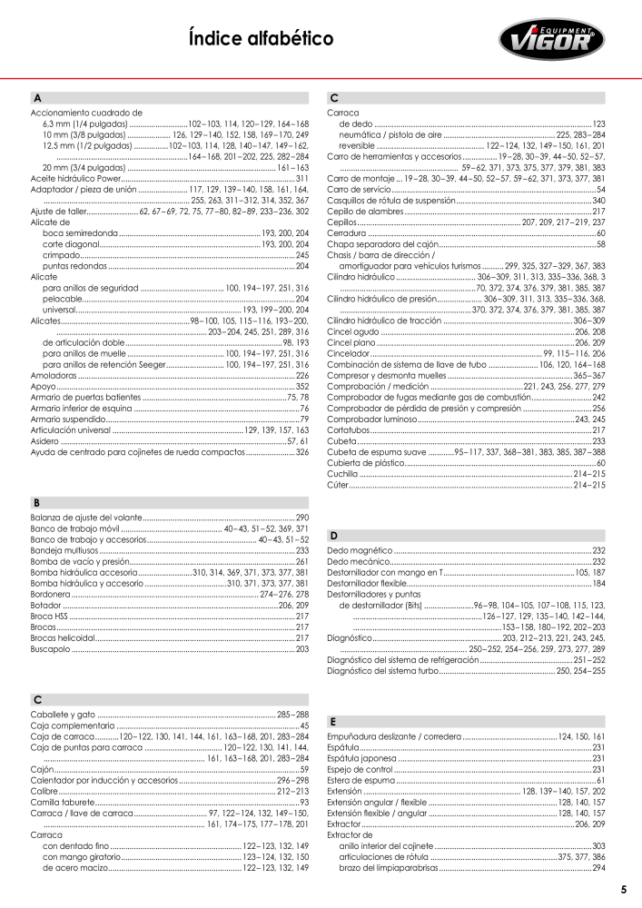 Catálogo principal de VIGOR Nº: 724 - Página 7