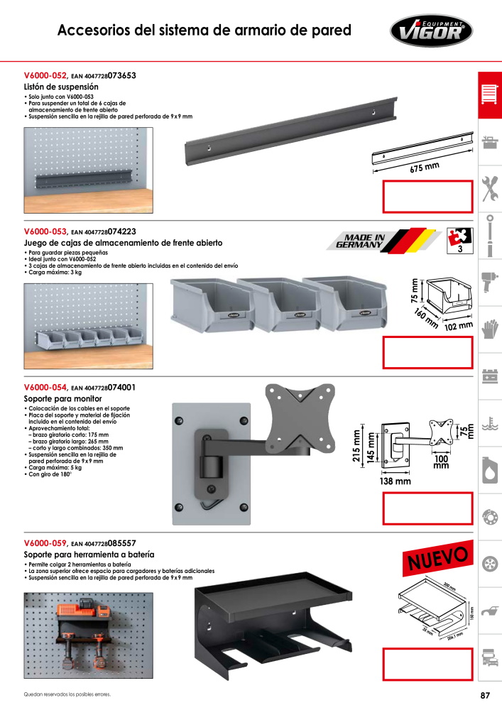 Catálogo principal de VIGOR Nº: 724 - Página 89