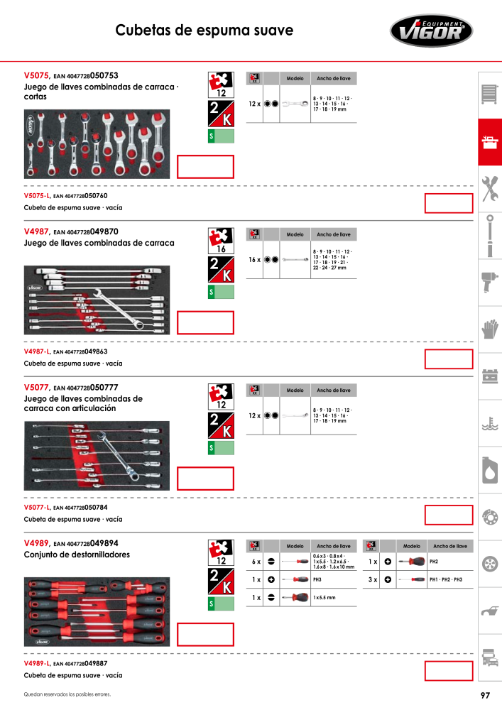 Catálogo principal de VIGOR Nº: 724 - Página 99