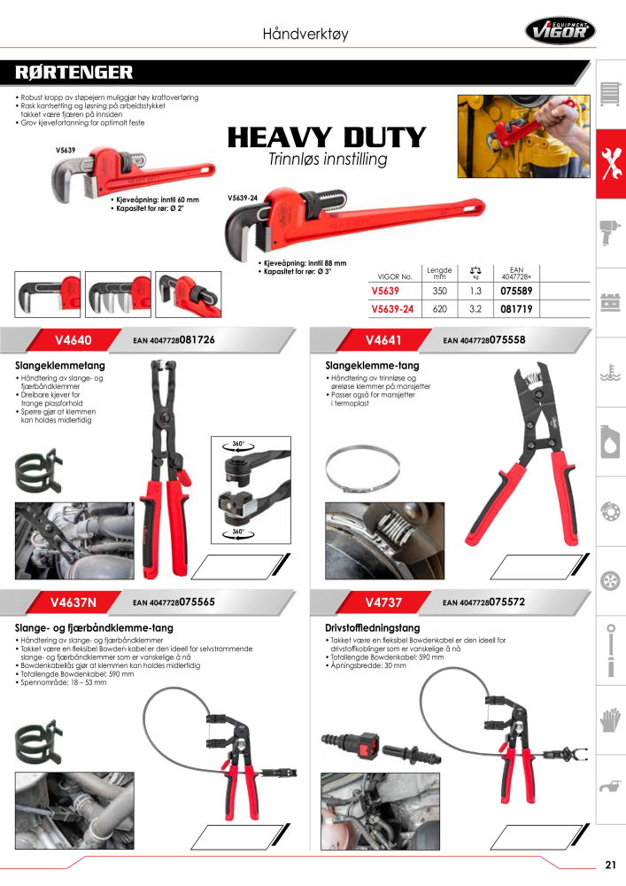VIGOR SPESIALVERKTØY Gode tilbud NR.: 756 - Seite 21