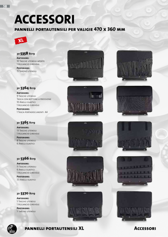 Hepco & Becker XXL- ABS-bottom-tray with cover-plate 470x360mm adaptable dividers, US: 26 loops 30 5375 8019