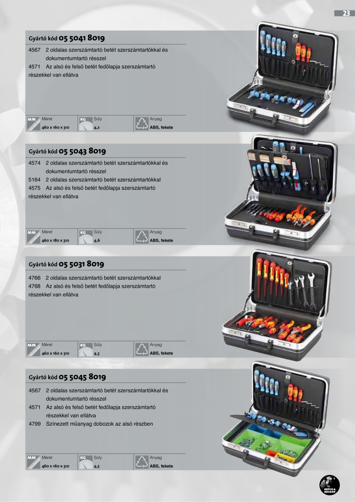 Hepco & Becker SZERSZÁM TÁSKÁK IPARI MINŐSÉG NR.: 765 - Seite 25
