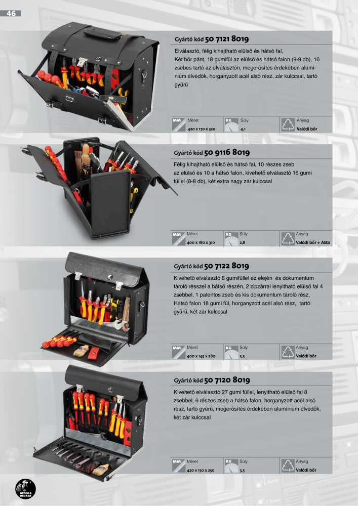 Hepco & Becker SZERSZÁM TÁSKÁK IPARI MINŐSÉG NR.: 765 - Seite 48