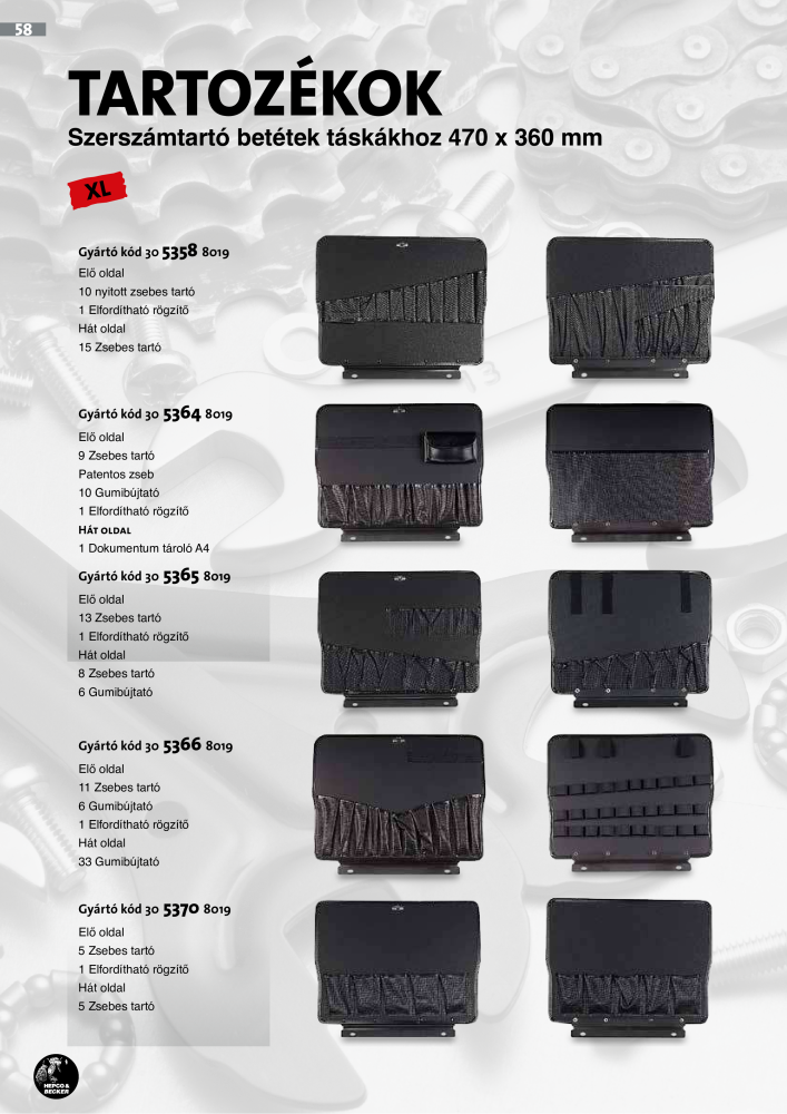 Hepco & Becker SZERSZÁM TÁSKÁK IPARI MINŐSÉG NR.: 765 - Seite 60