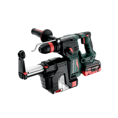 Metabo Akku-Kombihammer KH 18 LTX BL 24 Q Set ISA (601714930) mit integrierter Staubabsaugung und Metabo-Quick-Wechselfutter metaBOX 185 XL 18V 2x5.5Ah LiHD + ASC 145