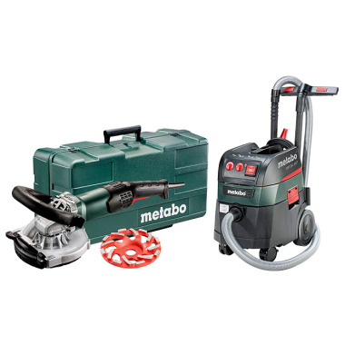 Metabo Renovierungsschleifer RSEV 19-125 RT + Allessauger ASR 35 L ACP Set (691000000) Kunststoffkoffer