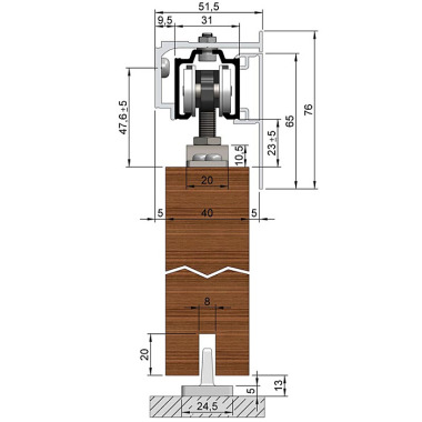 Woelm HELM Paar afdekkappen 51 x 76 mm, EV1 geanodiseerd 006352